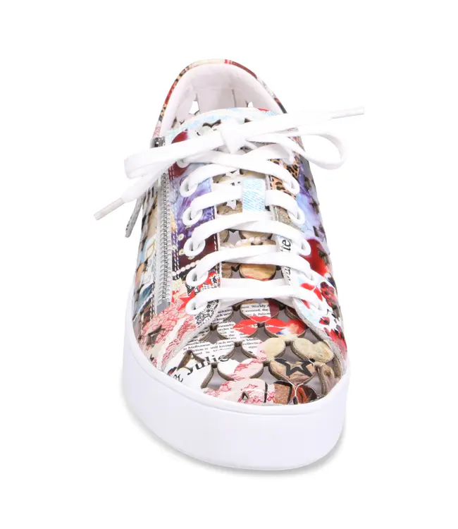 Django & Juliette Women's - Leithah Sneakers Collage Print
