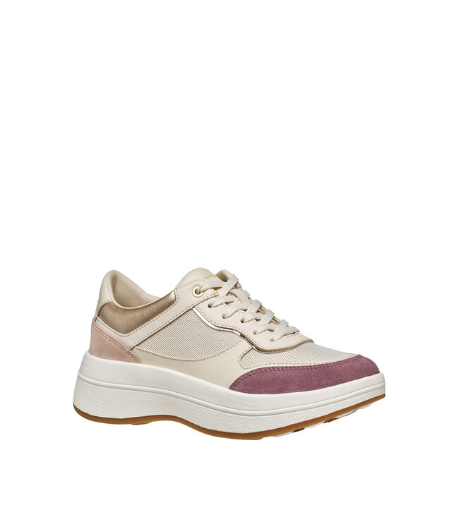 Geox Femmes - Spherica Ecub-3  Blanc cassé/Vieux rose