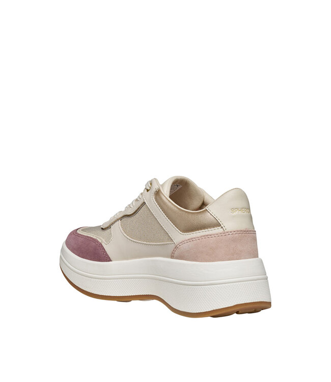 Geox Femmes - Spherica Ecub-3  Blanc cassé/Vieux rose