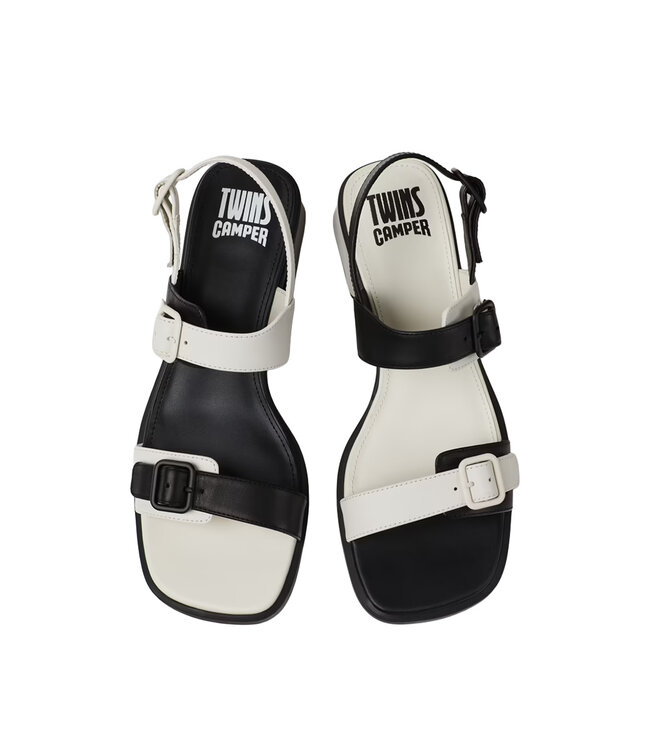 Camper Femmes - Twins K201739 Noir / Blanc