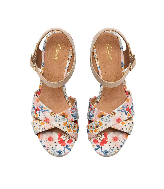 Clarks Femmes - Chicly Floral Blanc
