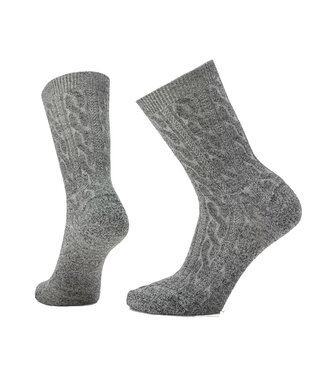 Smartwool Femmes - Chaussette de tous les jours en tricot câblé Gris Mi-Foncé