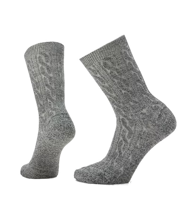 Smartwool Women's Everyday Cable Crew Socks Medium Grey