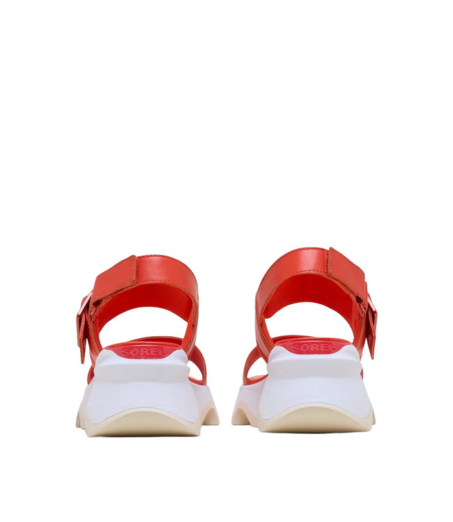 Sorel Femmes - Kinetic Impact Wedge Sandales  Rouge / Blanc miel