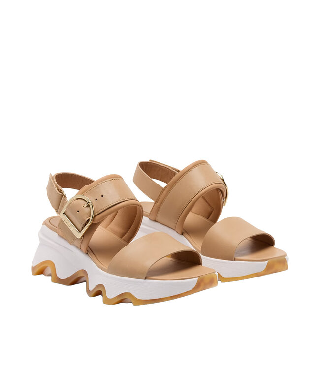 Sorel Femmes - Kinetic Impact Wedge Sandales Beige / Sel de mer