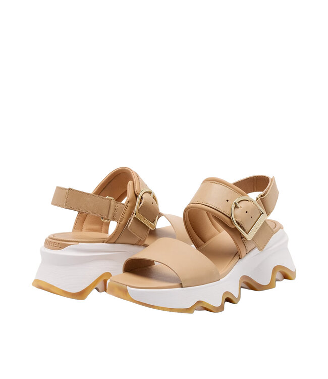 Sorel Femmes - Kinetic Impact Wedge Sandales Beige / Sel de mer