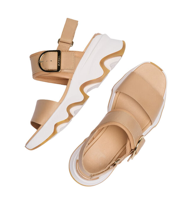 Sorel Femmes - Kinetic Impact Wedge Sandales Beige / Sel de mer