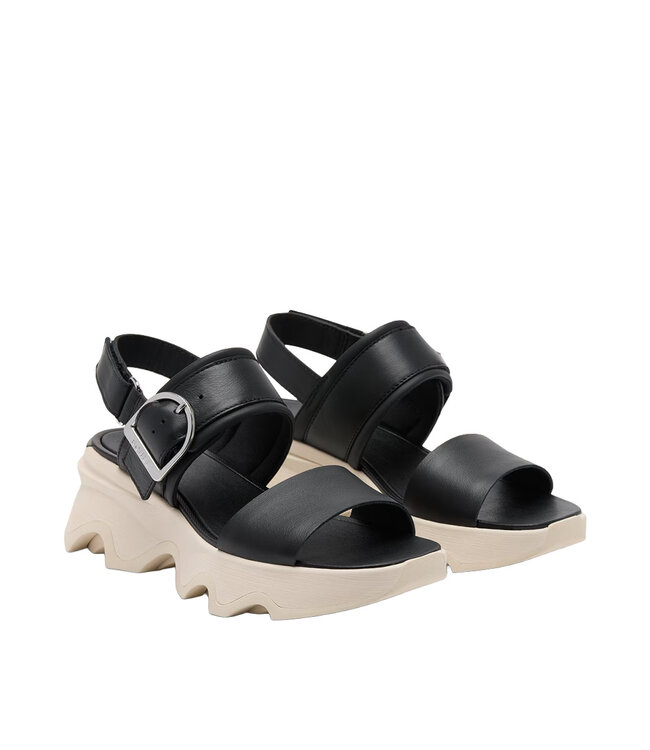 Sorel Femmes - Kinetic Impact Wedge Sandales Noir / Craie