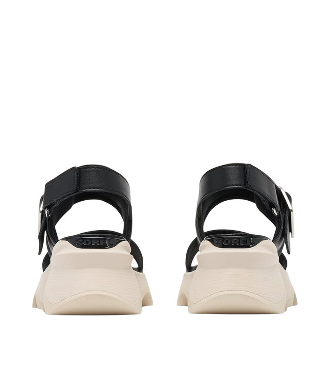 Sorel Women's -Kinetic Impact Wedge  Sandal Black / Chalk