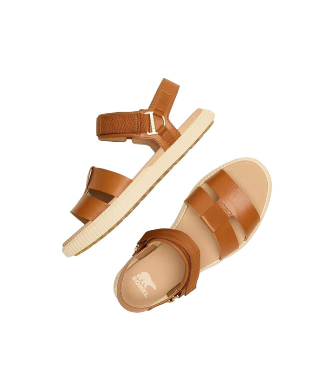 Sorel Women's - ONA AVE Ankle Strap Flat Sandal  Iced Tea/Gum