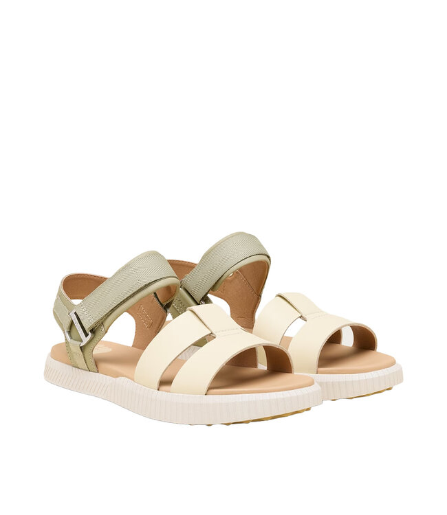 Sorel Women's - ONA AVE Ankle Strap Flat Sandal Dusty Twill / Honey White
