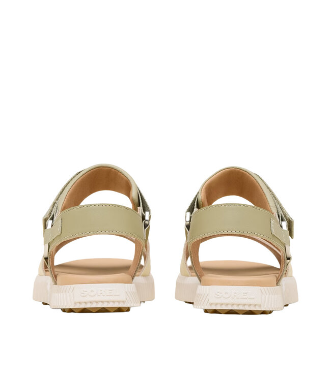Sorel Femmes -ONA AVE Ankle Strap Flat Sandale Dusty Twill / Blanc Miel