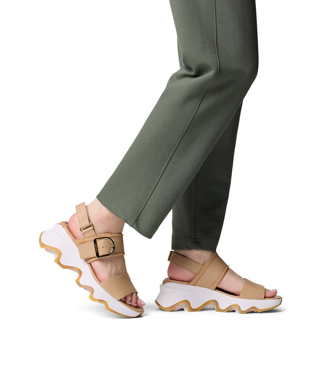 Sorel Women's -Kinetic Impact Wedge  Sandal  Honest Beige/Sea Salt