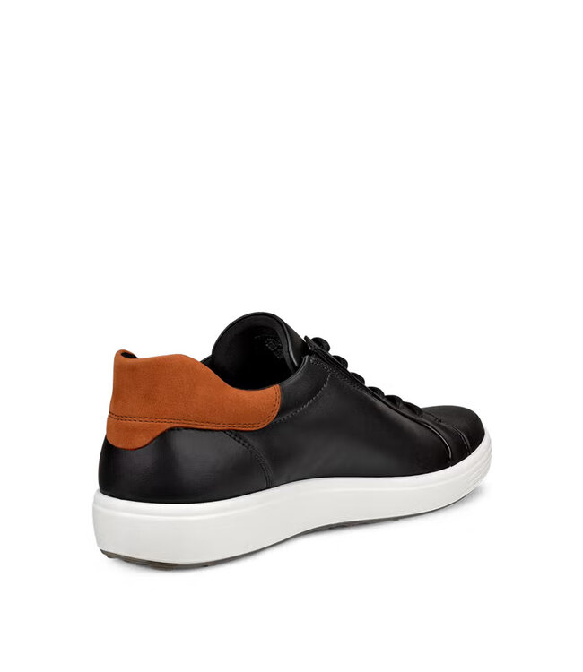 Ecco Hommes - Soft 7 faciles à enfiler Noir / Cognac
