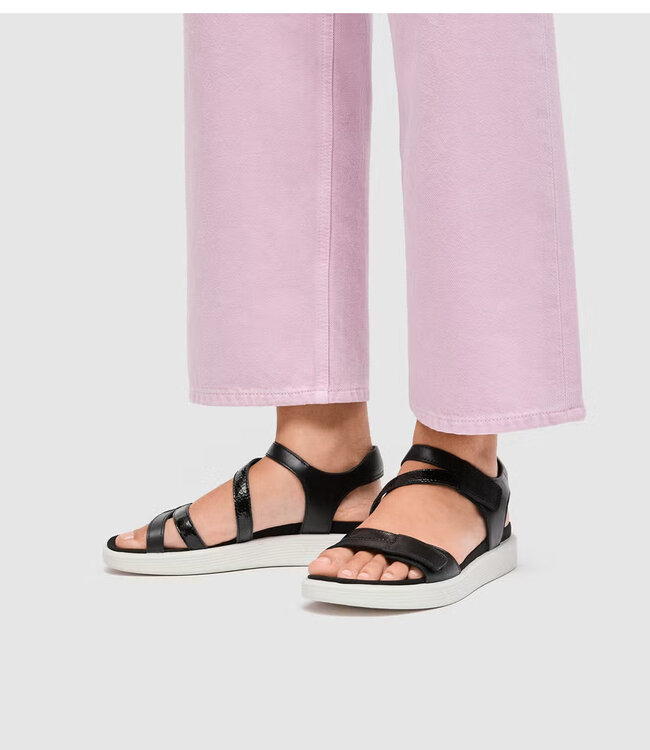 Ecco Women's - Soft Two Strap Sandal Black