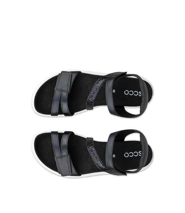 Ecco Femmes -Soft Sandale  deux bretelles Noir