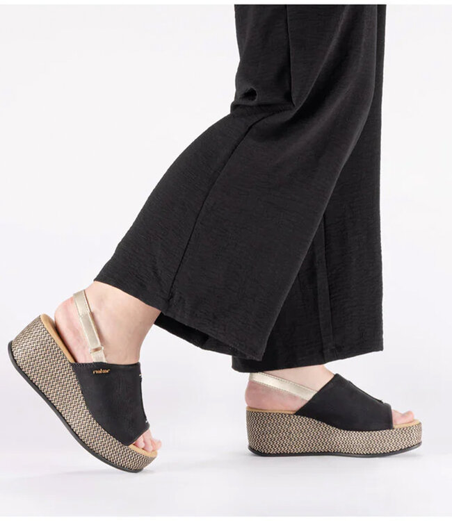 Rieker Women's - 69460-00 Black / Gold