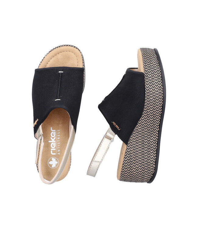 Rieker Women's - 69460-00 Black / Gold