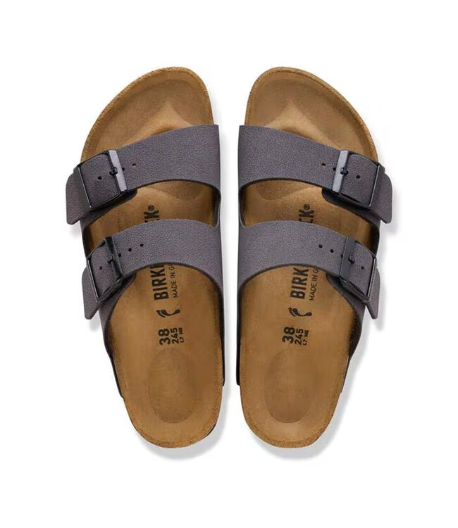Birkenstock Arizona Birkibuc  Velvet Gris / Noir