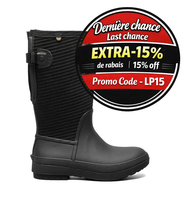 Bogs Crandall II Tall Mollet Ajustable Noir