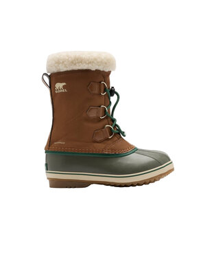 Sorel Kids Yoot PAC Nylon Winter Boot Velvet Tan/Stone Green