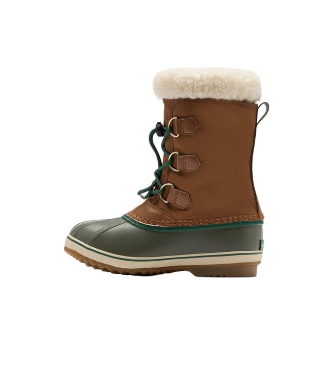 Sorel Kids Yoot PAC Nylon Winter Boot Velvet Tan/Stone Green