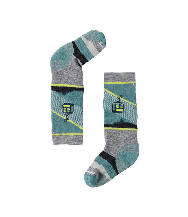 Smartwool Kids' Wintersport Gondola Games Over the Calf Socks Light Gray