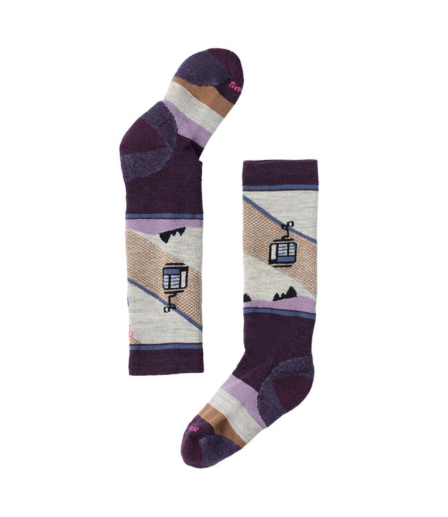 Smartwool Chaussette de sport d’hiver sous-genou Gondola Games pour enfants Iris Violet