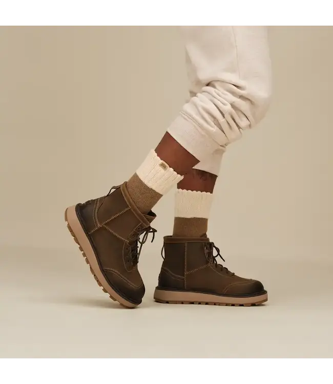 UGG Hommes – Chaussette douce Camdyn Noisette / Crème