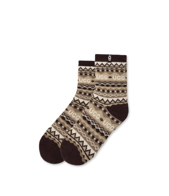 UGG Women's Cressida Cozy Quarter Sock  Uggisle Coffee