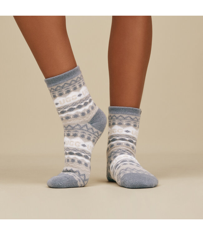 UGG Women's Cressida Cozy Quarter Sock Heather Grey