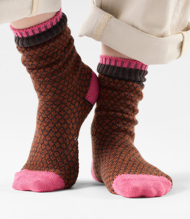 Smartwool Femmes - Chaussette tous les jours Cozy Popcorn à pois Noisette