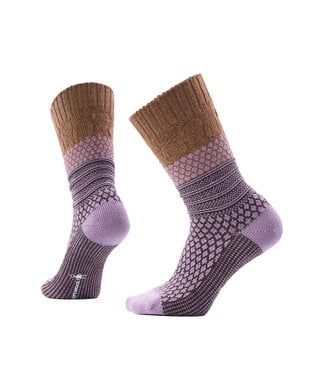 Smartwool Chaussette tous les jours Cozy Popcorn en tricot câblé Aube Mauve