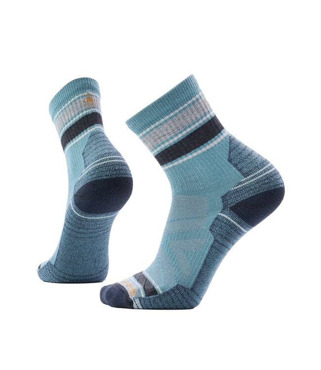 Smartwool Hike Striped Mid Crew Socks Dusty Teal