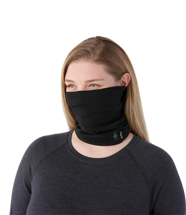 Smartwool Adultes - Cache-cou thermal réversible Merino Noir