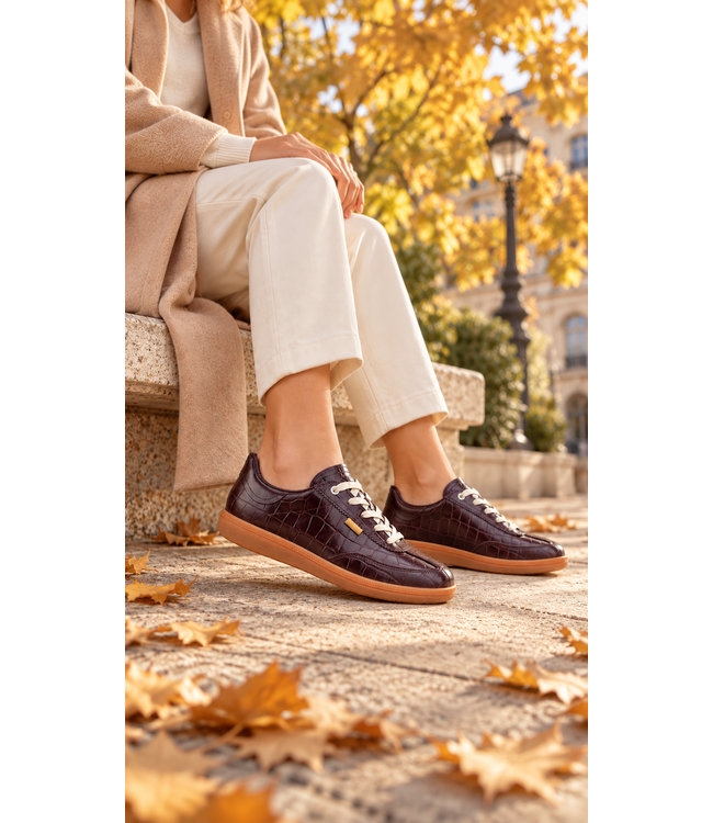Ecco Women - Soft 11 Lace Sneaker Garnet