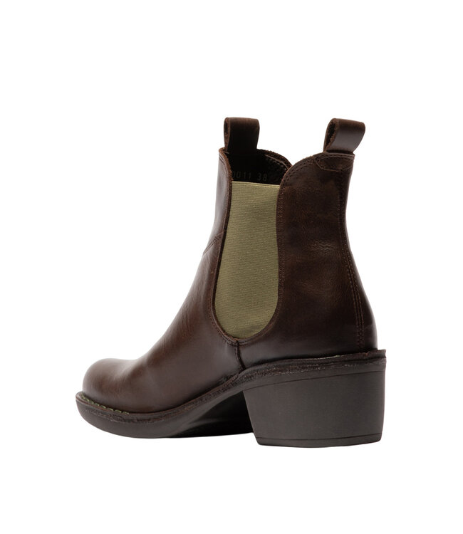 Fly London Women's - MEME030FLY  Dark brown / Green Elastic