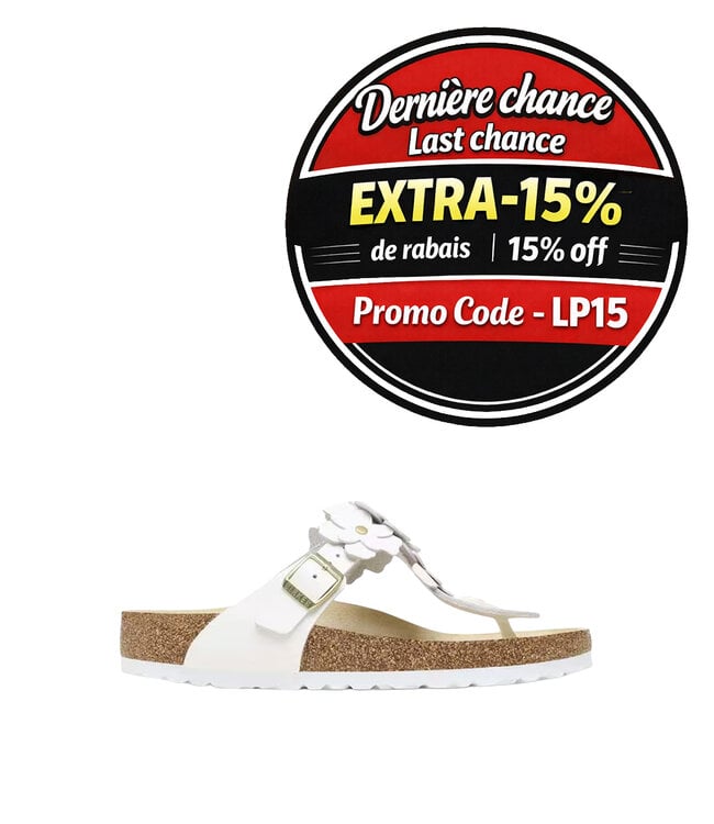 Birkenstock Gizeh Flower White