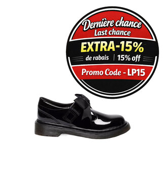 Dr. Martens Polley II Bow  Mary Jane Verni Noir