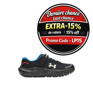 Under Armour Surge 4 AC Noir / Jaune / Blanc