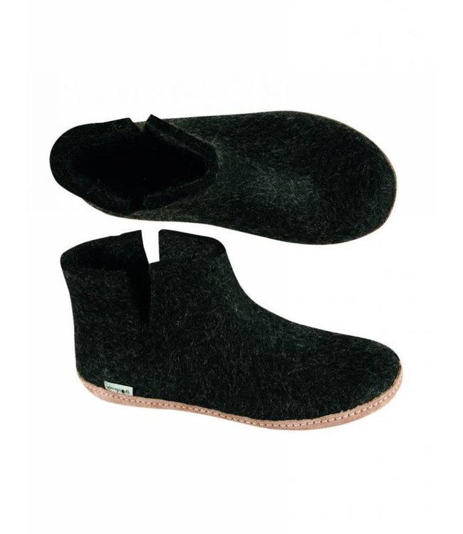 Glerups Boots Leather Sole Black