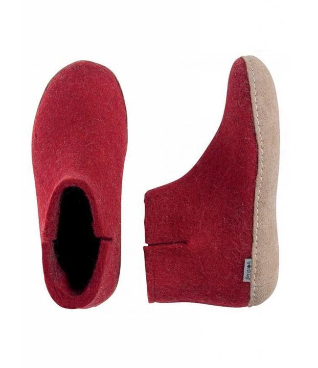 Glerups Bottillon Semelle Cuir Rouge