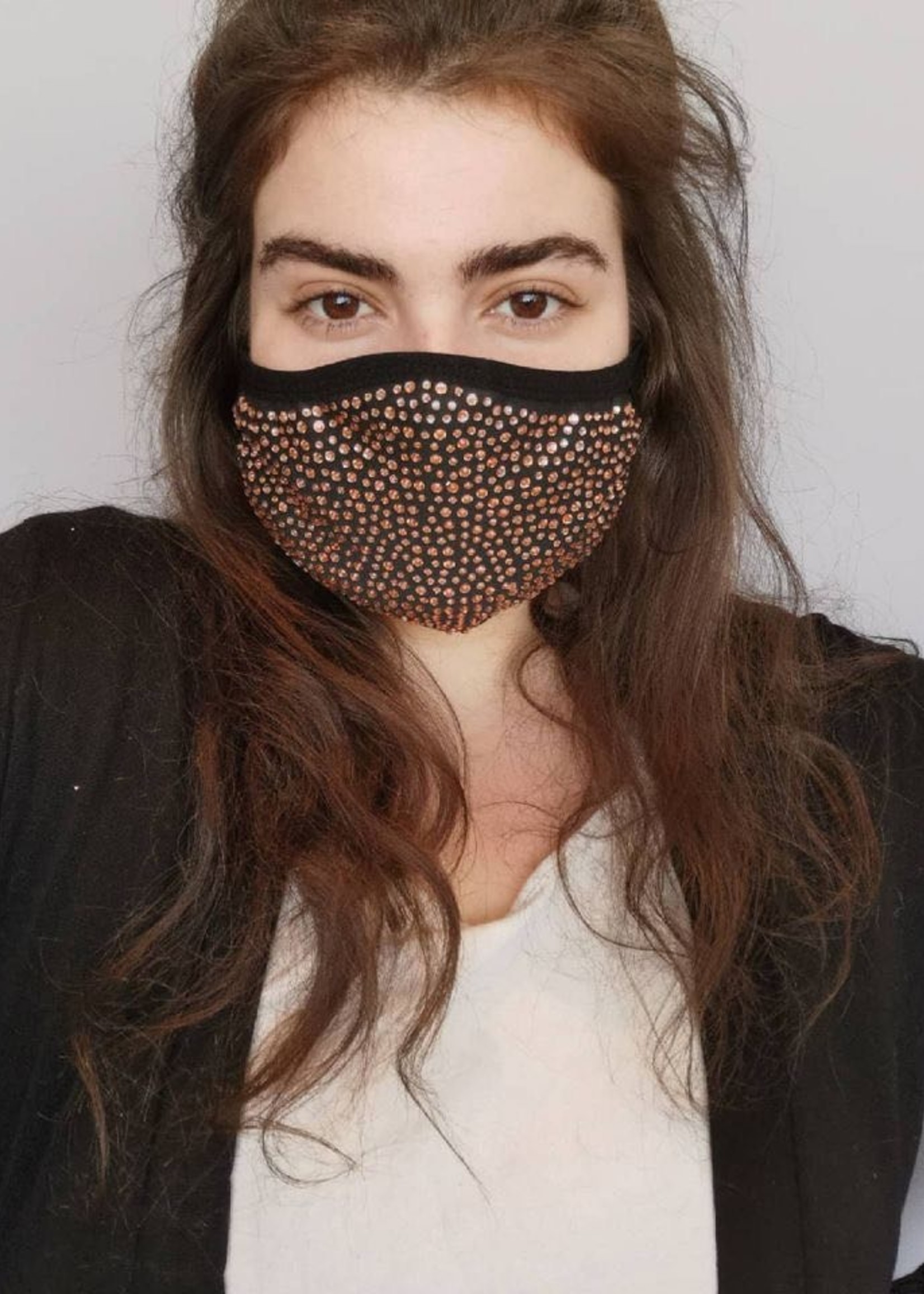 Sparkle Fashion Mask Black/Rose Gold