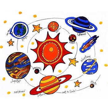 Artburn Artburn Pillowcase Solar System