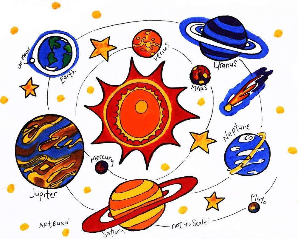 Artburn Artburn Pillowcase Solar System