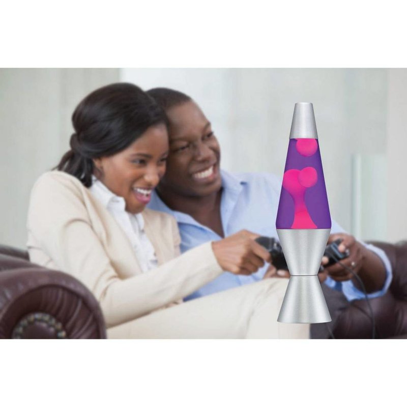 Lava Lamp Purple Liquid Pink Lava 14.5" In-store only.