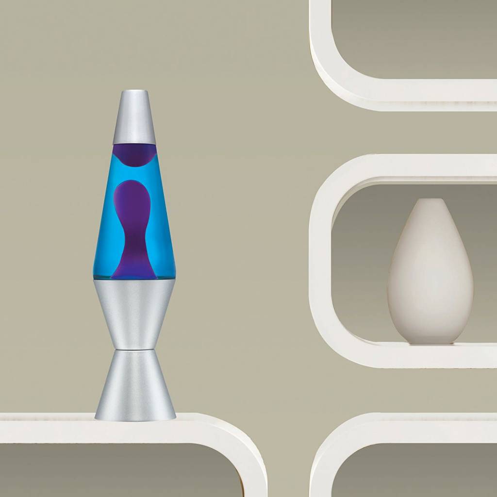 Lava Lamp Blue Liquid Purple Lava 14.5" In-store only.