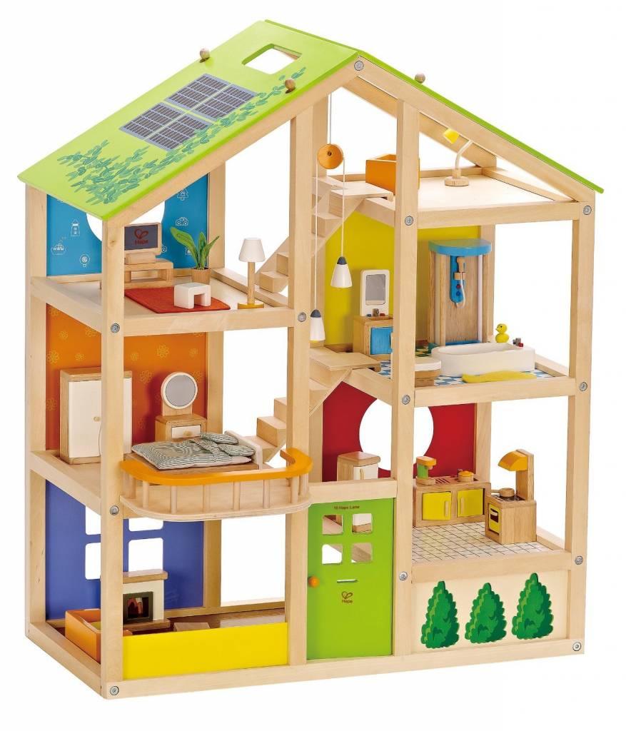 Hape Toys Hape Doll House All Seasoned Furnished