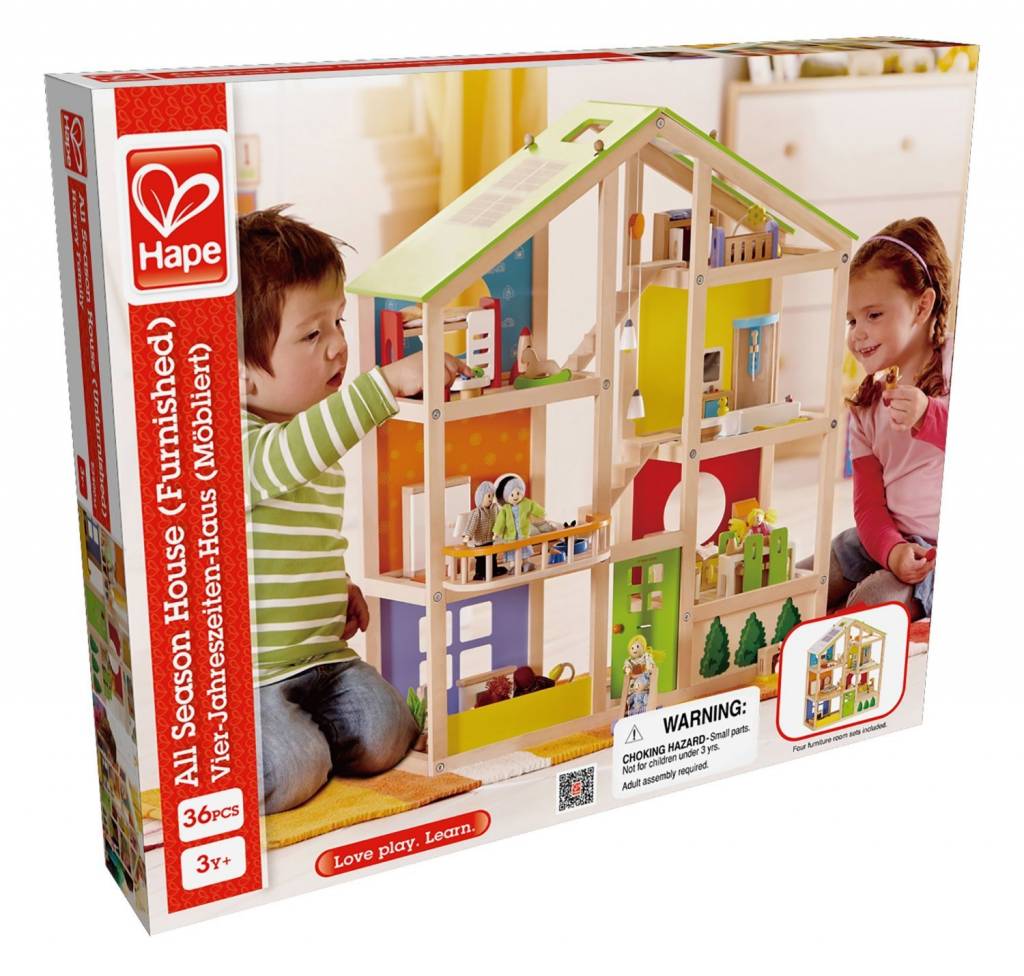 Hape Toys Hape Doll House All Seasoned Furnished