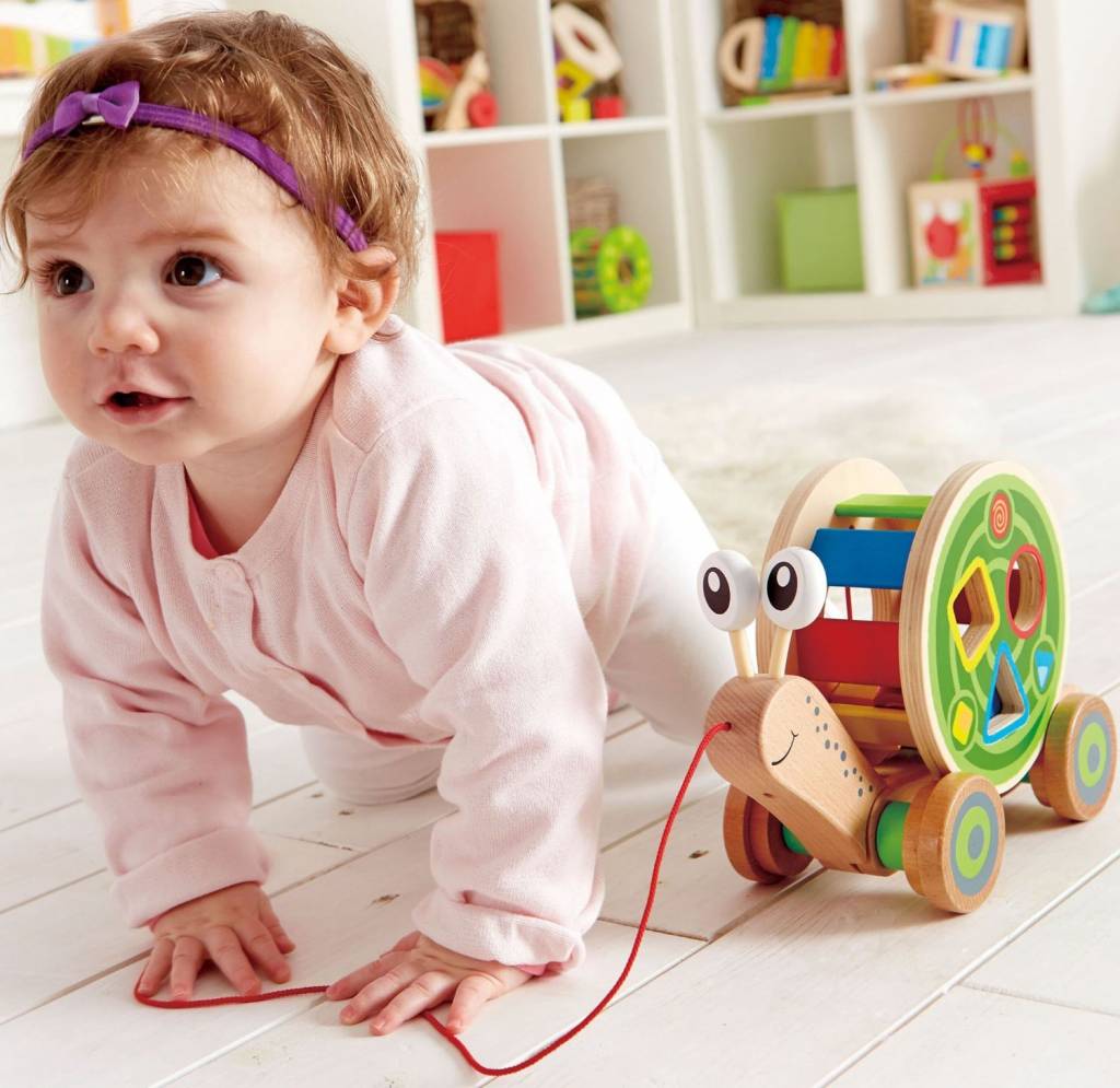 Hape Toys Baby Walk Along Snail